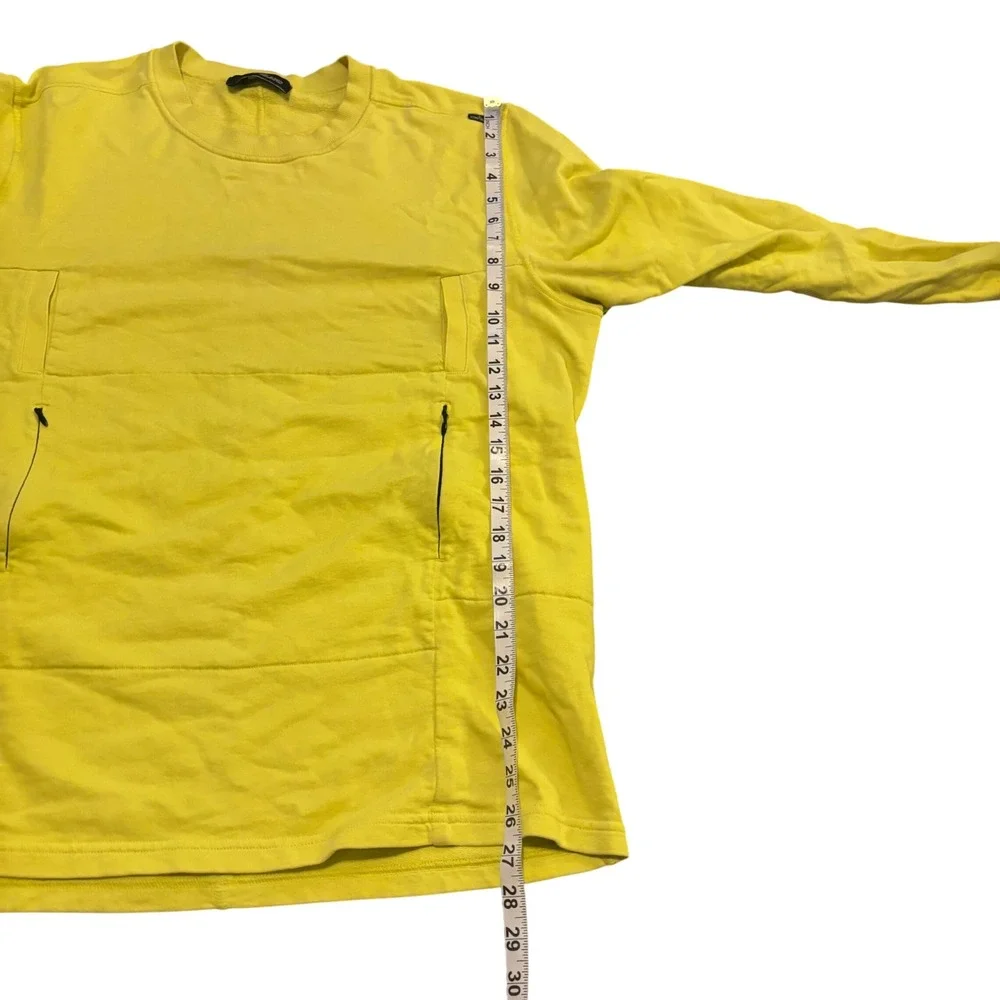 Stone Island Mens Yellow Shadow Project‎ Crew Neck Sweatshirt Zip Pockets XL
